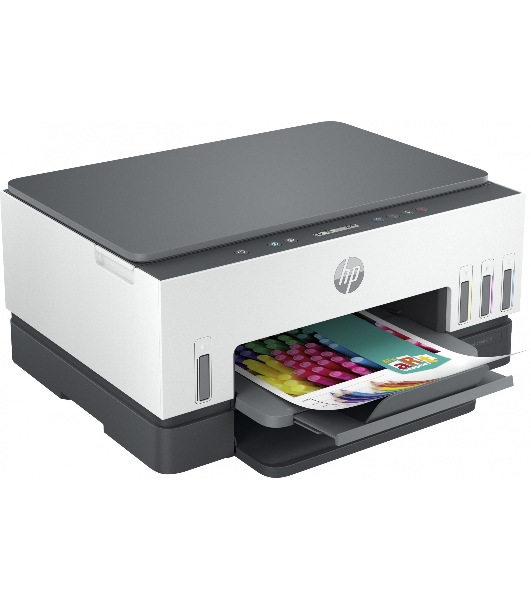 МФУ струйное HP Smart Tank 670, A4, цветной, печ. до 12 стр/мин., 4800x1200 dpi (печ.), 1200x1200 dpi (скан.), Bluetooth, USB Type-A, Wi-Fi
