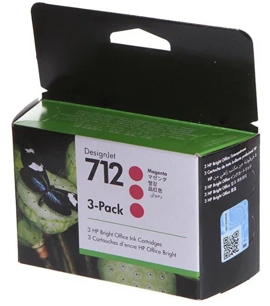 Картридж струйный HP 712 3ED78A пурпурный x3упак. (29мл) для HP DJ Т230/630