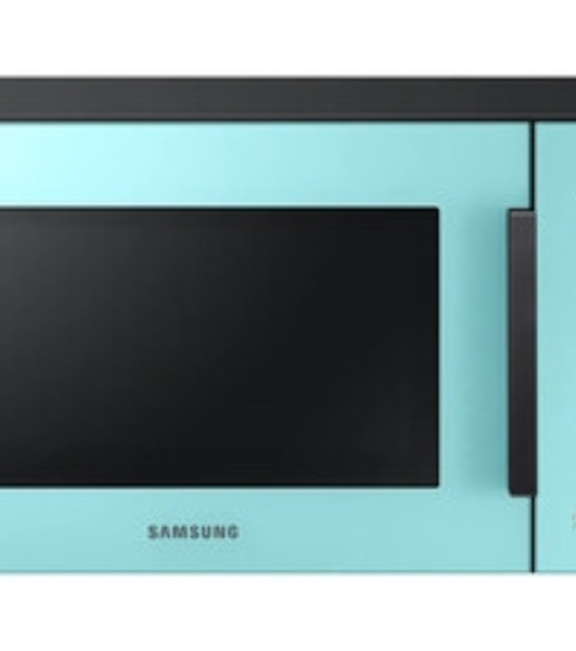 Микроволновая печь Samsung MS23T5018AN/BW голубой, 23 л, 800 Вт, переключатели - сенсор
