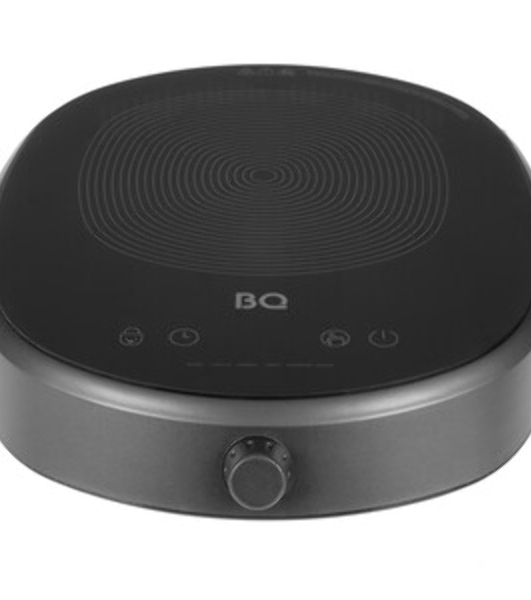 Плита настольная электрическая BQ HP121SS серый, 2.4 кВт, индукция, конфорки - 1, стеклокерамика, сенсор, поворотные переключатели