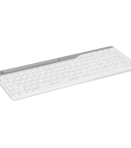 Клавиатура беспроводная A4Tech Fstyler FBK25, USB, Bluetooth/Радиоканал, белый/серый