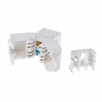 Модуль Rexant Keystone Jack RJ-45(8P8C), UTP неэкранированный, cat.5e, тип 90 градусов, самозажимной, белый, фото2