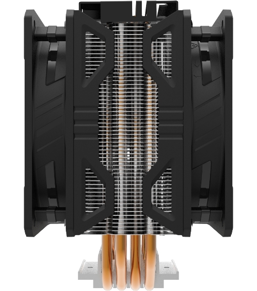 Кулер для процессора Cooler Master Hyper 212 LED Turbo ARGB черный, 120 мм, алюминий/медь, 1800 об/мин, 27 дБ, 4 pin, 160 Вт, 159 мм