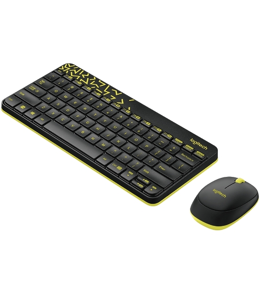 Комплект клавиатура+мышь Logitech MK240 Nano беспроводной, USB, 1000 DPI, чёрный