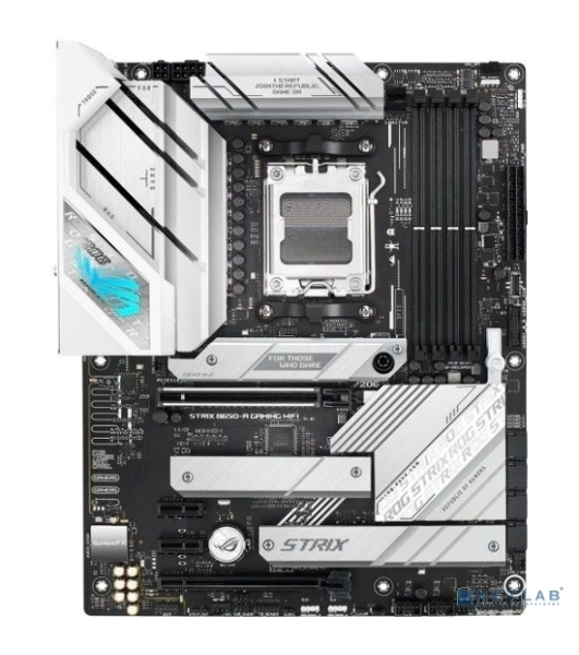 Материнская плата ASUS ROG STRIX B650-A GAMING WIFI, AM5, AMD B650, 4xDDR5, 4xSATA, 3xM.2, 1xPCIe 4.0 x16, 1xPCIe 4.0 x4, 1xHDMI, 1xDP, 1x 2.5Gb LAN, 3xUSB-A 3.2 Gen 2, 4xUSB 2.0, 5x3.5 мм, 7.1, Standard-ATX