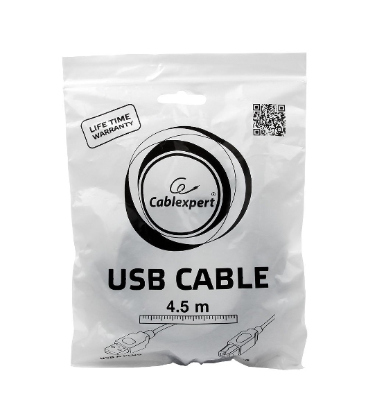 Кабель Gembird USB 2.0 PRO для соед. 4.5м AM/BM позол. контакты, пакет