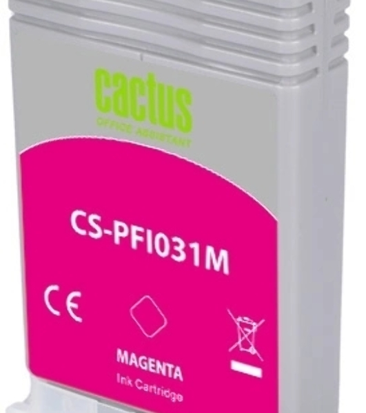 Картридж струйный Cactus CS-PFI031M PFI-031M пурпурный (55мл) для Canon imagePROGRAF TM-240/340