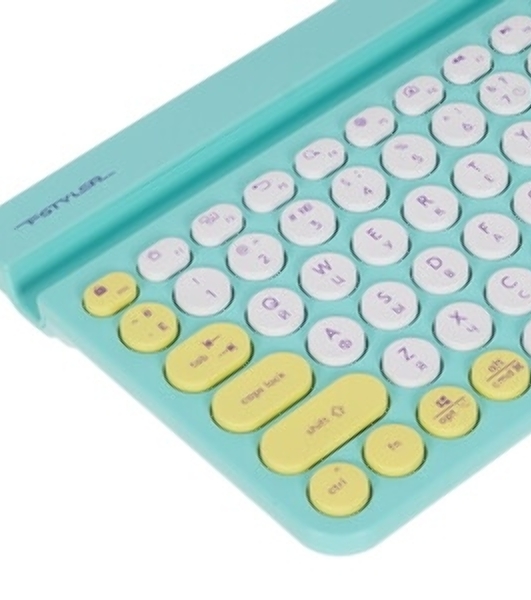 Клавиатура беспроводная A4Tech Fstyler FBK30, USB, Bluetooth/Радиоканал, зеленый