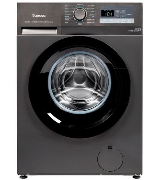 Стиральная машина Бирюса WM-ML712/10 DM черный, загрузка фронтальная 7 кг, 1200 об/мин, класс A+++