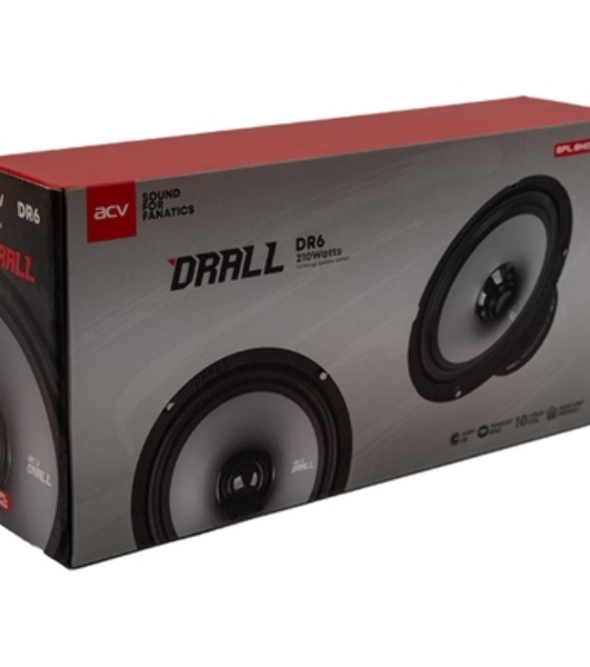 Колонки автомобильные ACV DRALL DR6 (без решетки) 210Вт 96дБ 3Ом 16см (6.5дюйм) (ком.:2кол.) широкополосные однополосные