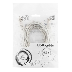 Кабель-удлинитель USB2.0 Pro Cablexpert CCF-USB2-AMAF-TR-15, AM/AF, 4,5м, экран, 2феррит.кольца, прозрачный, пакет, фото3