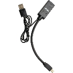 Кабель-переходник HDMI(F) +USB---> miniDP(M) 0.15m 4K*30Hz VCOM CG497-0.15, фото3
