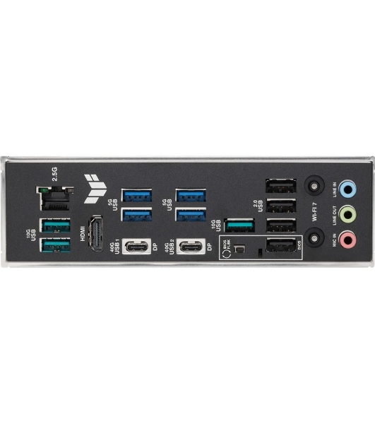 Материнская плата ASUS TUF GAMING X870E-PLUS WIFI7, AM5, AMD X870E, 4xDDR5, 4xSATA, 4xM.2, 1xPCIe 5.0 x16, 1xPCIe 4.0 x4, 1xPCIe 3.0 x1, 1xHDMI, 1x2.5Gb LAN, Wi-Fi 7, Bluetooth 5.4, 2xUSB-C 40Gbps, 3xUSB-A 10Gbps, 4xUSB-A 5Gbps, 4xUSB-A 2.0, 3x3.5 мм, 7.1, ATX