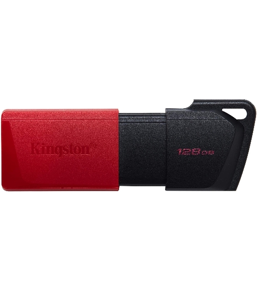 Флешка USB Kingston DataTraveler Exodia M (DTXM/128Gb), 128Gb, USB 3.2 Gen 1, R/W 150/60, черный/красный