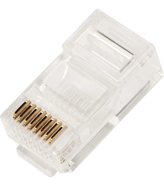Коннектор Lanmaster TWT-PL45-8P8C/JR100, UTP кат.5E RJ45 прозрачный (упак.:100шт)