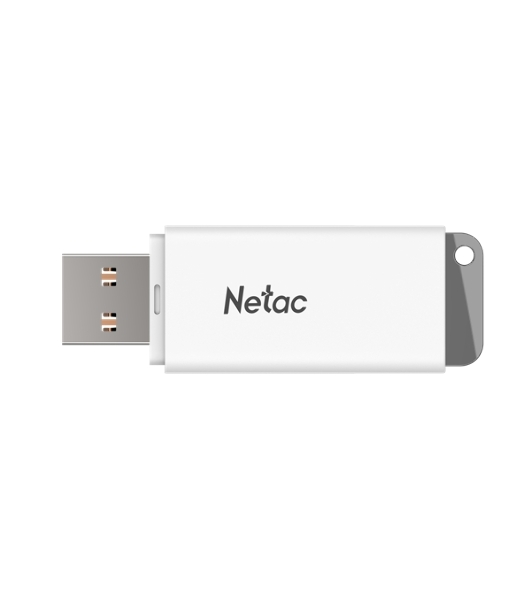 Флешка USB Netac U185 (NT03U185N-016G-20WH), 16Gb, USB 2.0, R/W 25/10, белый/серый