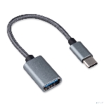 Кабель-переходник USB2.0 OTG Cablexpert A-OTG-CMAF2-02, Type-C(M)/AF, алюминий+нейлон.оплетка, 0.15м, пакет, фото7
