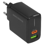 Сетевое зарядное устройство MORE CHOICE NC61a черный - 1USB+1USB-C 3.0A PD 20W+QC3.0 быстрая зарядка для Type-C, фото4