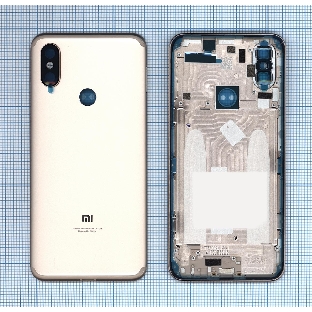 Задняя крышка для Xiaomi Mi 6X Mi A2 золотой