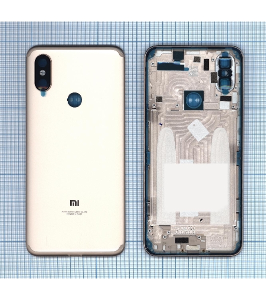 Задняя крышка для Xiaomi Mi 6X Mi A2 золотой