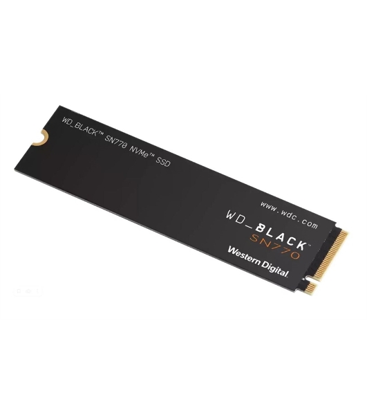 Накопитель SSD WD Black SN770 NVMe, 1.0Tb, M.2(22x80мм), NVMe, PCIe 4.0 x4, 3D TLC, R/W 5150/4900Mb/s, IOPs 740 000/800 000, TbW 600, DWPD 0.3 (12 мес.)