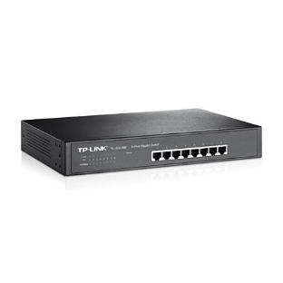 Коммутатор TP-LINK SMB TL-SG1008 8-port Gigabit Switch, 1U rack-mountable steel case