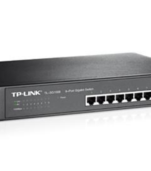 Коммутатор TP-LINK SMB TL-SG1008 8-port Gigabit Switch, 1U rack-mountable steel case