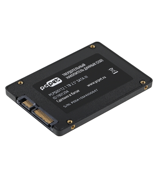 Накопитель SSD PC PET PCPS001T2, 1Tb, SATA-III, 2.5', R/W 500/450