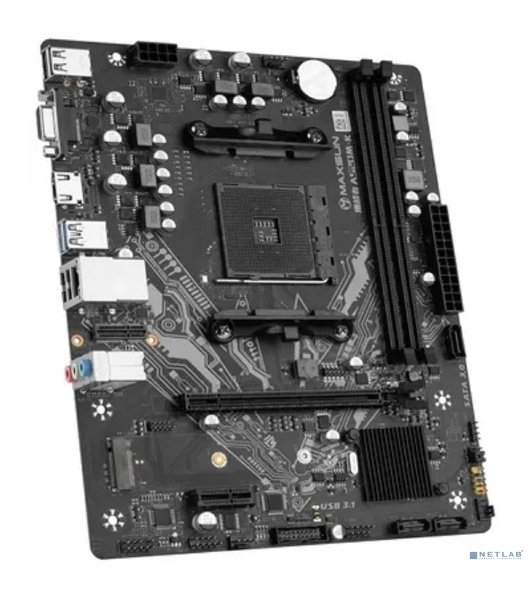 Материнская плата Maxsun Challenger A520M-K, AM4, AMD A520, 2xDDR4, 3xSATA, 1xM.2, 1xPCIe 3.0 x16, 1xPCIe 3.0 x1, 1xHDMI, 1xVGA, 1x 1Gb LAN, 2xUSB-A 3.2 Gen 1, 4xUSB-A 2.0, 3x3.5 мм, 5.1, M-ATX