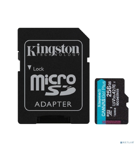 Флеш карта microSDXC 256Gb Kingston SDCG4/256Gb Canvas Go! Plus A2 + adapter