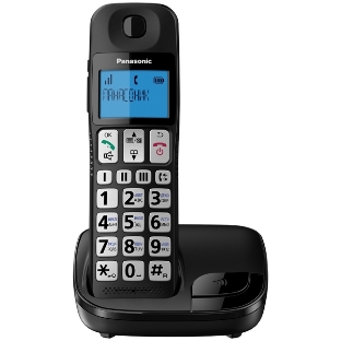 Телефон беспроводной (DECT) Panasonic KX-TGE110RUB черный АОН
