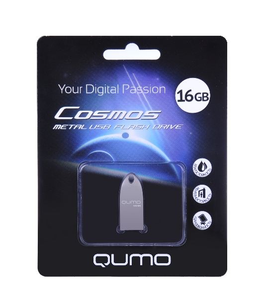 Флешка USB 2.0 QUMO 16Gb, Cosmos QM16GUD-Cos