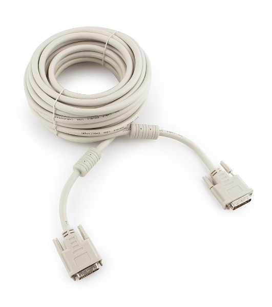 Кабель DVI-D dual link Gembird/Cablexpert CC-DVI2-10M, 25M/25M, 10м, экран, феррит.кольца, пакет