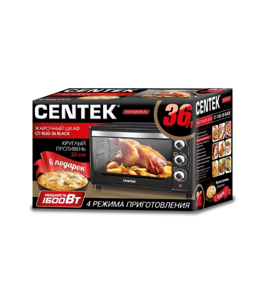 Мини-печь Centek CT-1530-36 черный