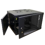 Шкаф настенный Lanmaster Next TWT-CBWNG-6U-6X6-BK 6U 550x600мм пер.дв.стекл съемные бок.пан. 60кг черный, фото2