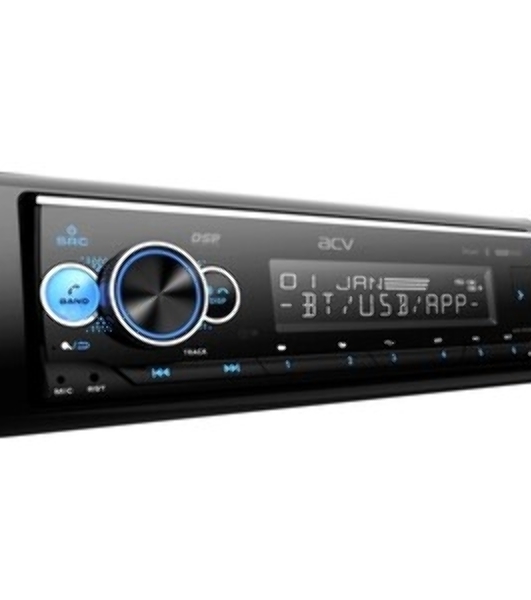 Автомагнитола ACV ADX-903BM, 1 DIN, Bluetooth, USB Type-A, AUX, пульт ДУ