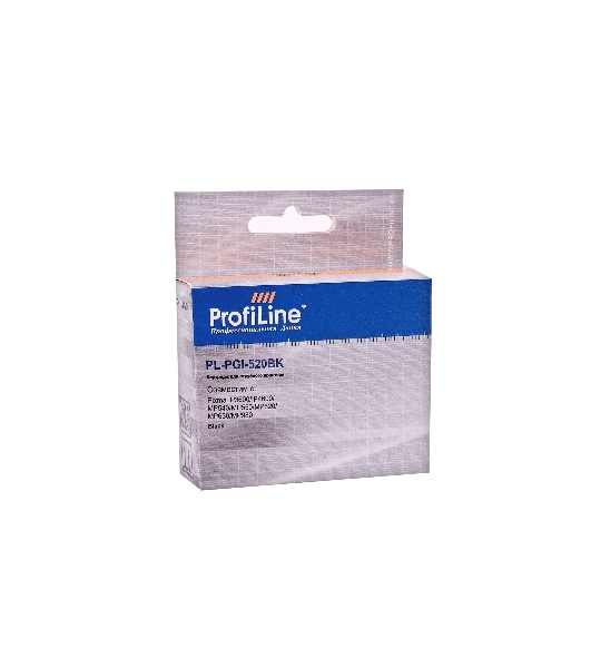 Картридж струйный ProfiLine PL-PGI-520BK для принтеров Canon Pixma IP3600/IP4600/MP540/MP550/MP620/MP630/MP980 с чипом водн