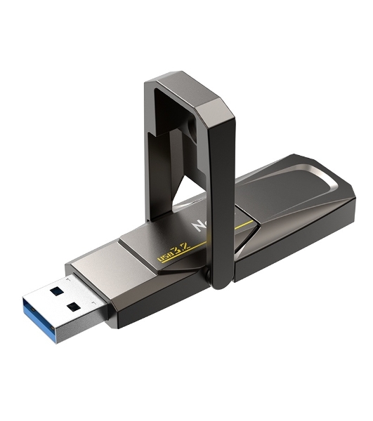 Флешка USB Netac US5 (NT03US5C-256G-32TA), 256Gb, USB 3.2/TypeC, R/W/ 550/500, черный