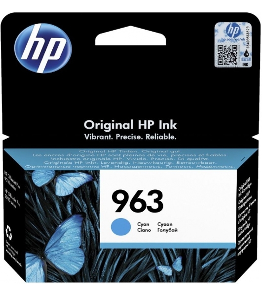 Картридж струйный HP 963 3JA23AE голубой (700 стр) для HP OfficeJet Pro 901x/902x