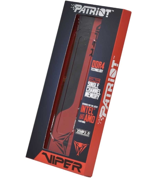 Оперативная память Patriot Viper Elite II, DDR4, 16GB (1x16 GB), 3200 MHz, CL18, DIMM, радиатор, красный, черный