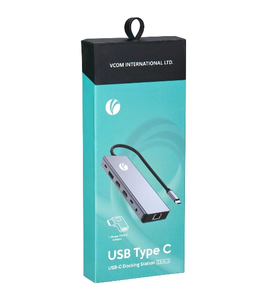 USB-концентратор VCOM CU4706, USB Type-C, HDMI/DP/USB3.0/TC/USB2.0/RJ45/SD/TF/PD/3.5 мм jack, USB Type-C