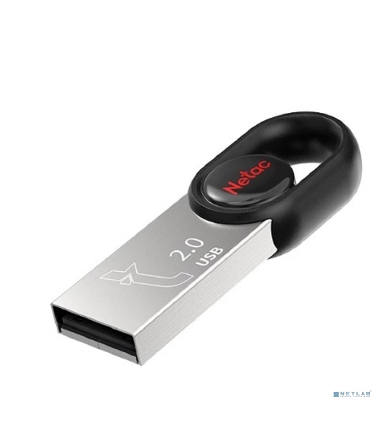 Флешка USB Netac UM2 (NT03UM2N-016G-20BK), 16Gb, USB 2.0, R/W 100/40, серебристый/черный