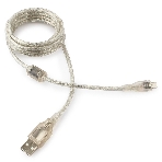 Кабель Cablexpert USB2.0 Pro, AM/microBM, 1,8м, экран, феррит.кольцо, прозрачны (CCP-mUSB2-AMBM-6-TR), фото 1