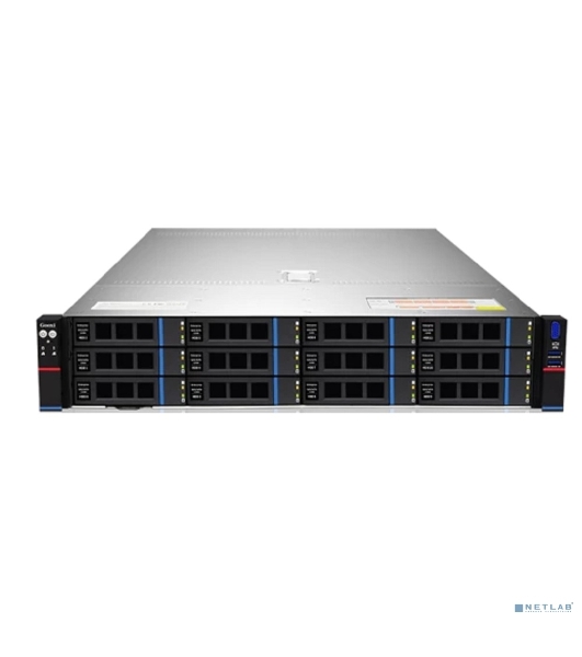 Серверная платформа Gooxi SR201-D12RE 2u 12 bay platform with expander backplane, based on AMD 7003 ; 2x 2.5' rear SAS/SATA; 2x 2.5' rear NVMe ; RAID 9460-8i 4G +BBU, 2xPCIe 4.0x16; 4xPCIe 4.0x8 ; RAIL kits; 2x1300W psu EU power cables