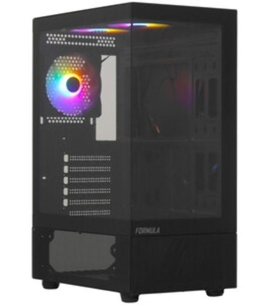 Компьютерный корпус MiniTower AeroCool/Formula Crystal Z1CM PLUS AR black (mATX, без БП, USB Type-A+USB Type-C) (Crystal Z1CM Plus Black AR)