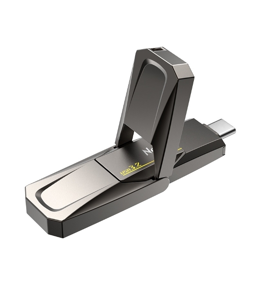 Флешка USB Netac US5 (NT03US5C-256G-32TA), 256Gb, USB 3.2/TypeC, R/W/ 550/500, черный