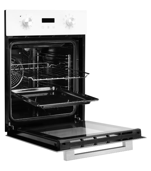 Духовой шкаф электрический Monsher MOE 4592 Blanc ширина 45 см, High-Tech, 50 л, гидролизная очистка, 9 режимов, белый