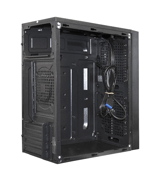 Компьютерный корпус Minitower ExeGate mEVO-9302-RGb-500W-12 (mATX, БП 500NPX с вент. 12см, 2хUSB+1хUSB 3.0, HD аудио, черный с RGb подсветкой)