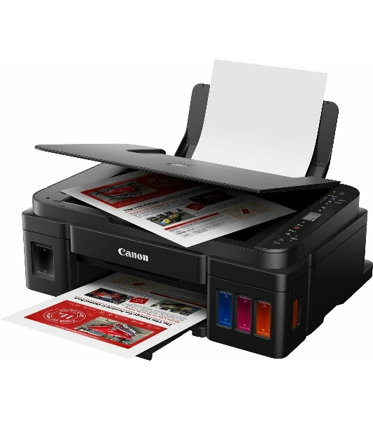 МФУ струйное Canon PIXMA G3410 (2315C009), A4, цветное, печ. 8.8 стр/мин (ч/б) 5 стр/мин (цвет), скан. до 19 стр/мин., 4800x1200 dpi (принтер) 1200х600 dpi (сканер), USB, Wi-Fi