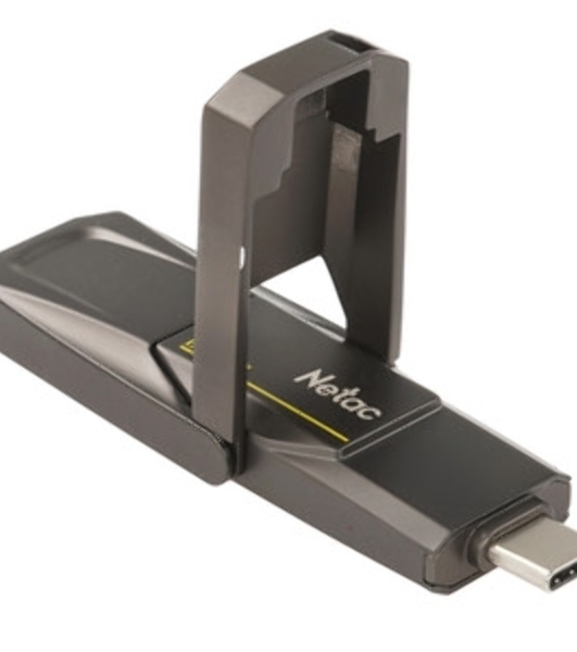 Флешка USB Netac US5 (NT03US5C-256G-32TA), 256Gb, USB 3.2/TypeC, R/W/ 550/500, черный